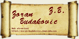 Zoran Budaković vizit kartica